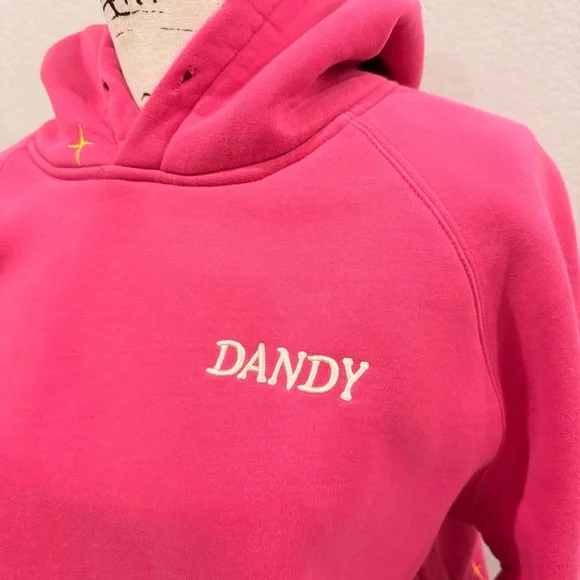 Dandy Worldwide "Physical Touch" Oversized Lux Hoodie in Hot Pink - Picture 3 of 10